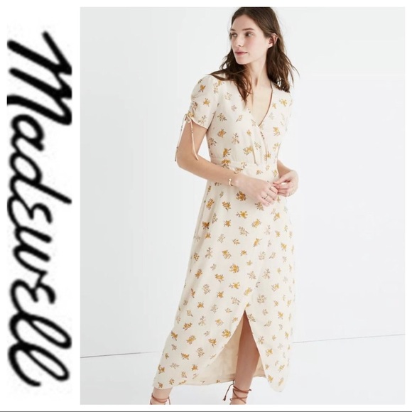 Madewell Dresses & Skirts - 💕SALE💕Madewell Silk Wrap Dress in Field Bouquet
